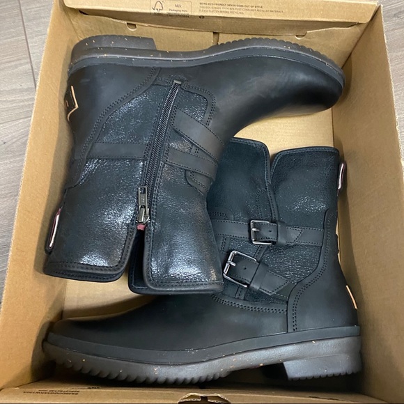 UGG | Simmens Waterproof Leather Moto Boots 7.5 - Picture 10 of 13